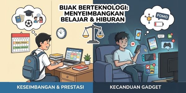 Bijak berteknologi Menyeimbangkan belajar dan hiburan